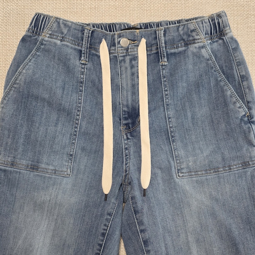 Judy Blue Jogger Jeans Women 9/29 Stretch Drawstring Medium Wash High Rise Denim - Picture 2 of 9